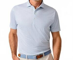 NEW JOHNNIE-O emillio short sleeve polo in lake